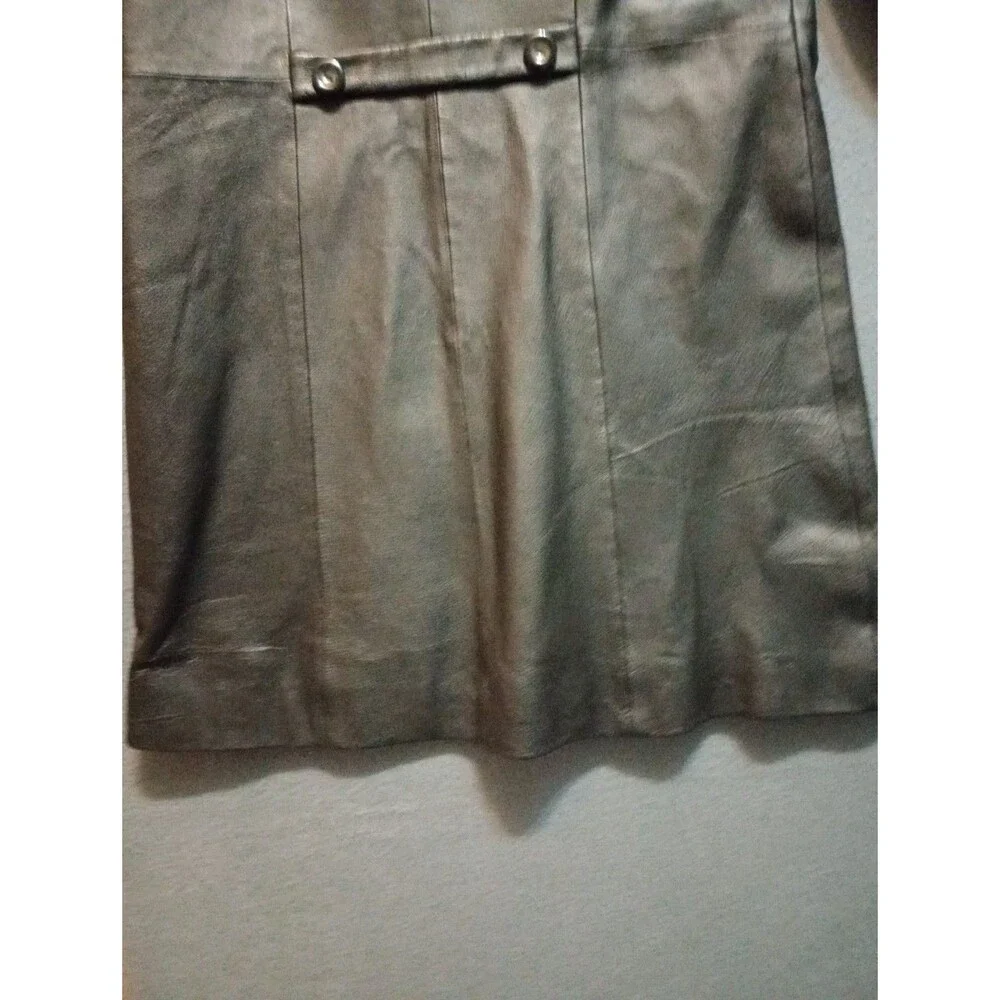 Vintage Amalfi 100% Leather Coat Jacket Womens SMALL  Lined